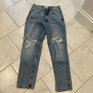 ZARA Distressed High Waisted Jeans - Size 4